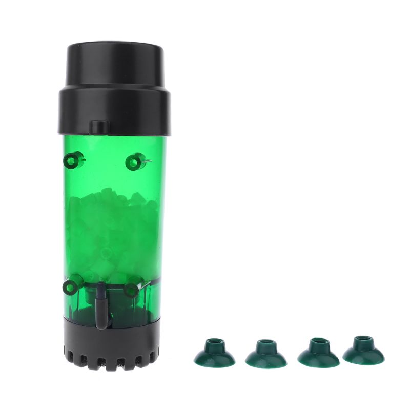 D08D Aquarium Fluidized Moving Bed Filter Bubble Bio Media Filter Fish Tank Sponge Filter With Sucker