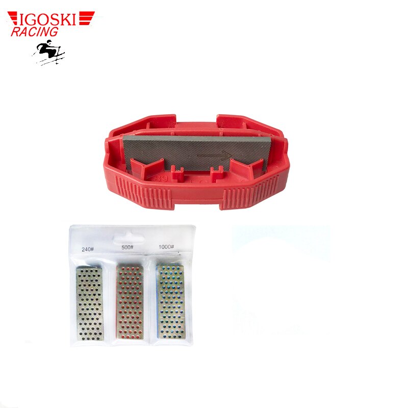 Ski snowboard tuning værktøj fil polish reparation reparere fix edge care kit side ski vinkel: Sæt 1