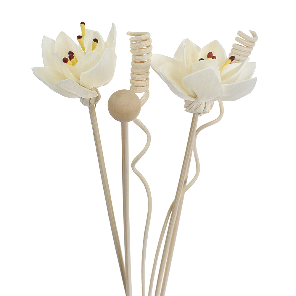 6 stk. /8 stk. /9 stk. kunstige blomster rattan rør duft aroma diffuser refill stick gør-det-selv blomster: Orange