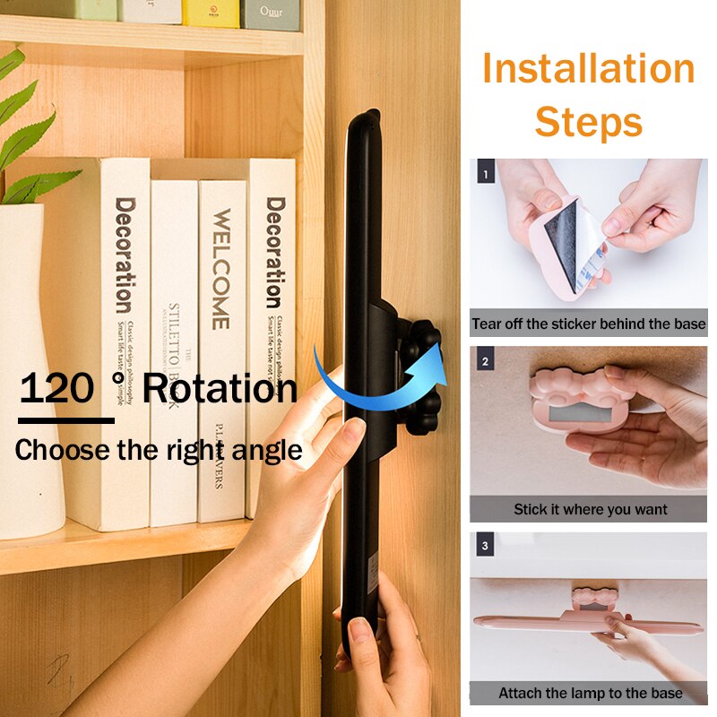 2 in 1 Use Portable Emergency Lamp Touch Switch Stepless Dimming LED Light USB Rechargeable Hanging Magnetic Kitchen Night Lamps