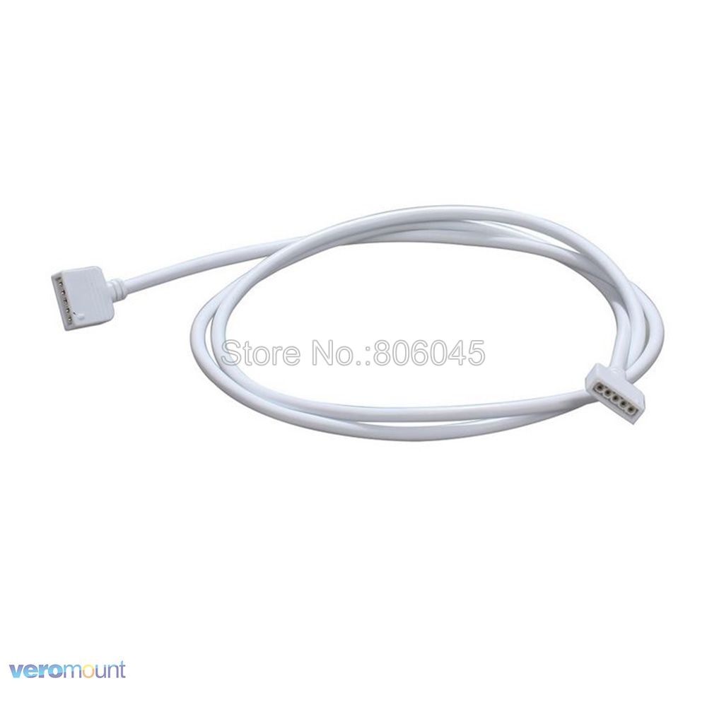 5-Pin Rgbw Verlengkabel Lijn 50Cm 1M 2M 3M 5M 5pin Vrouwelijke Extension connector Kabel Wit Draad Voor 5050 Rgbw Led Strip Licht