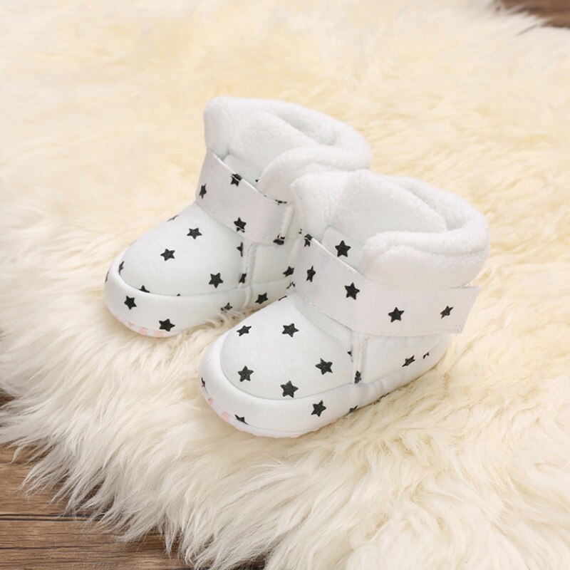 Baby Mädchen Schuhe Winter Plus Samt Nette Stern Weiche Sohle Winter Bootie Schuhe Winter Warm Boot Schuhe 0-18M Heißer: W / M