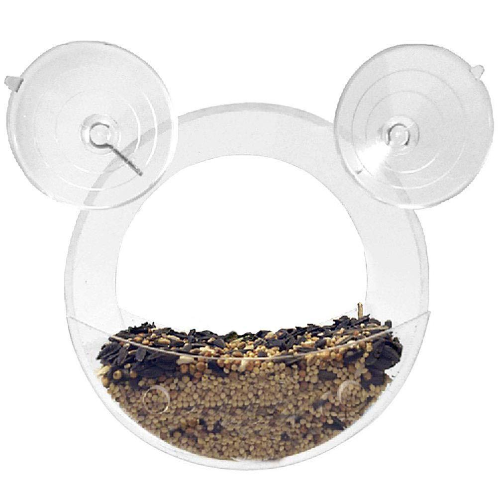 Round Bird Feeder window bird feeder For budgie feeder Hanging Feed sparrow cage In The Birdhouse Window Bird Feeder Bird Cage