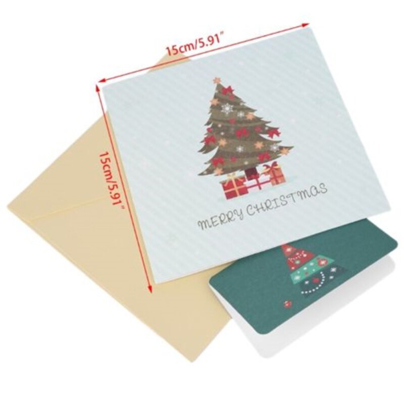 3D Santa Tree Cards Marry Christmas Greeting Cards Party Invitations Year Greeting Card Anniversary Postcard