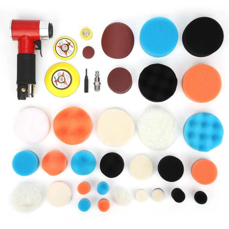 Pneumatic Tools Inflatable AT-1500R48 Polisher Pneumatic Grinding Machine Polishing Buffer Waxer Sander Machine Sandblast: American gas nozzle