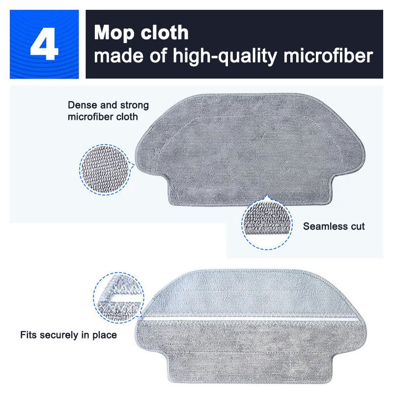 HEPA-Filter, Wischtuch, für Xiaomi 2S, 3C, Mi Roboter Vakuum Mopp P, STYJ02YM, XMSTJQR2S, Mijia Staubsauger-Ersatzzubehör, Hauptbürste, Seitenbürste, Ersatzteile für Zuhause