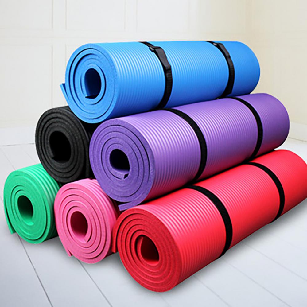 Anti-slip Yoga Mats Thicken NBR Yoga Exercise Pad Gym Home Fitness Exercise Yoga Pilates Mat For Fitness Gymnastics Pilates