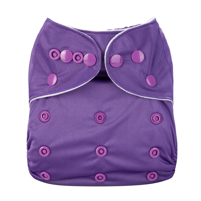Pañales de bebé lavables reutilizables, pañal para bebés de tela impermeable para recién nacidos, pañal de bebé con bolsillo, cubierta de pañal sólida para recién nacidos: 07