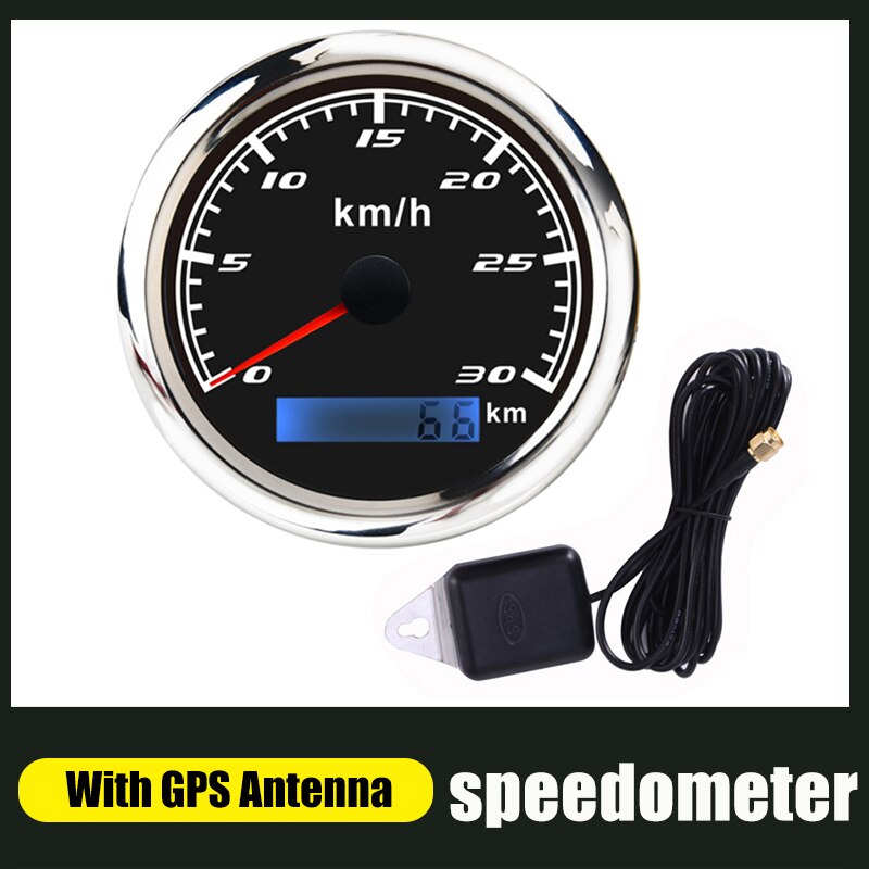 60 km/h GPS Speedometer Odometer 85mm Speed Gauge 120km/h 200km/h With GPS Antenna For Marine Boat Car ATV Truck Red Backlight