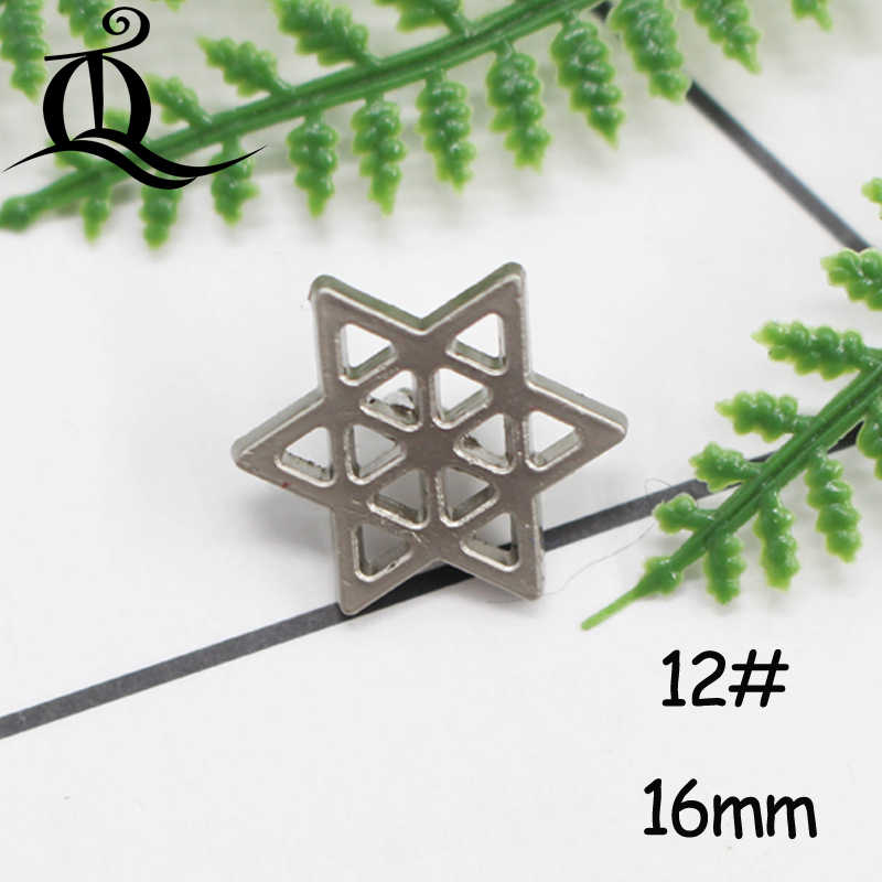 10Pcs 16-25mmgold Zilver Mix Metalen Knoppen Sluiting Fabriek Modellen Hete Modellen Metalen Knoppen 15Mm Naaien Leveringen: No12 16mm