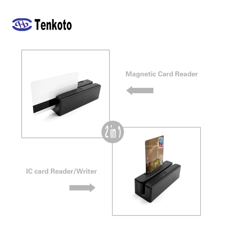 USB Smart Card Reader For Bank Magnetic Card IC/ID EMV All In One MSR Only Reading Contact Chip Writer