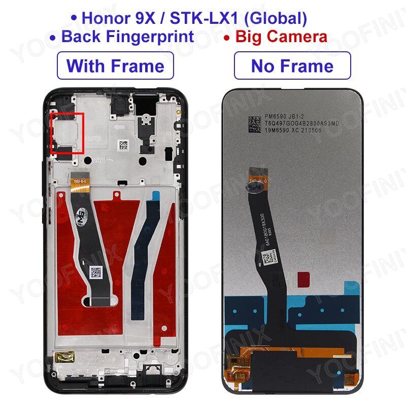 6.59 "pour Huawei Honor 9X LCD STK-LX1 Affichage Écran Tactile Numériseur Pour Huawei HLK-AL10 TL10 Pièces De Rechange
