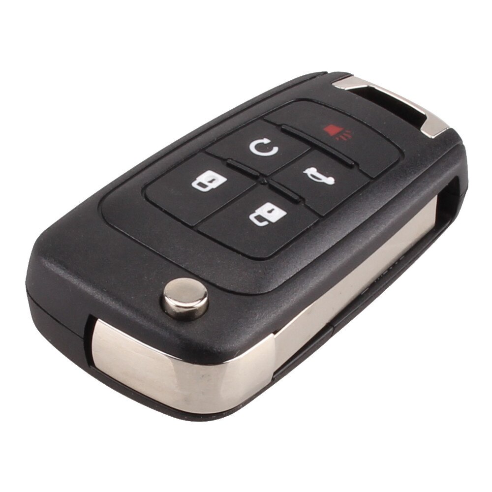Keyyou 20x kaukolaukku fob kansi läppä taitettava avainkuori chevrolet lova purje aveo cruze auton avain 2/3/4/5 painiketta: 5 painiketta