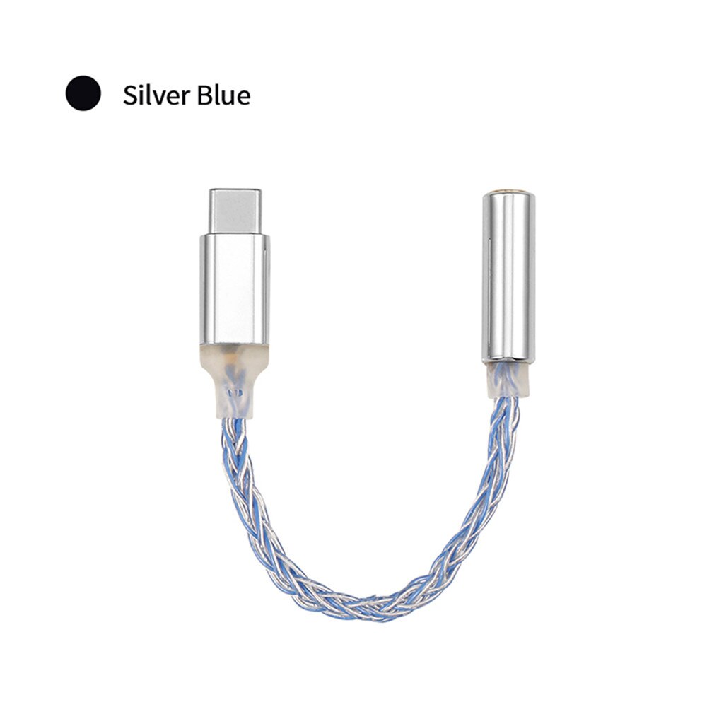 JCALLY JM6 type-c à 3.5mm CX31993 amplificateur de décodage audio numérique portable Hifi DAC casque mobile adaptateur USB type-c à 3.5mm: Silver Blue