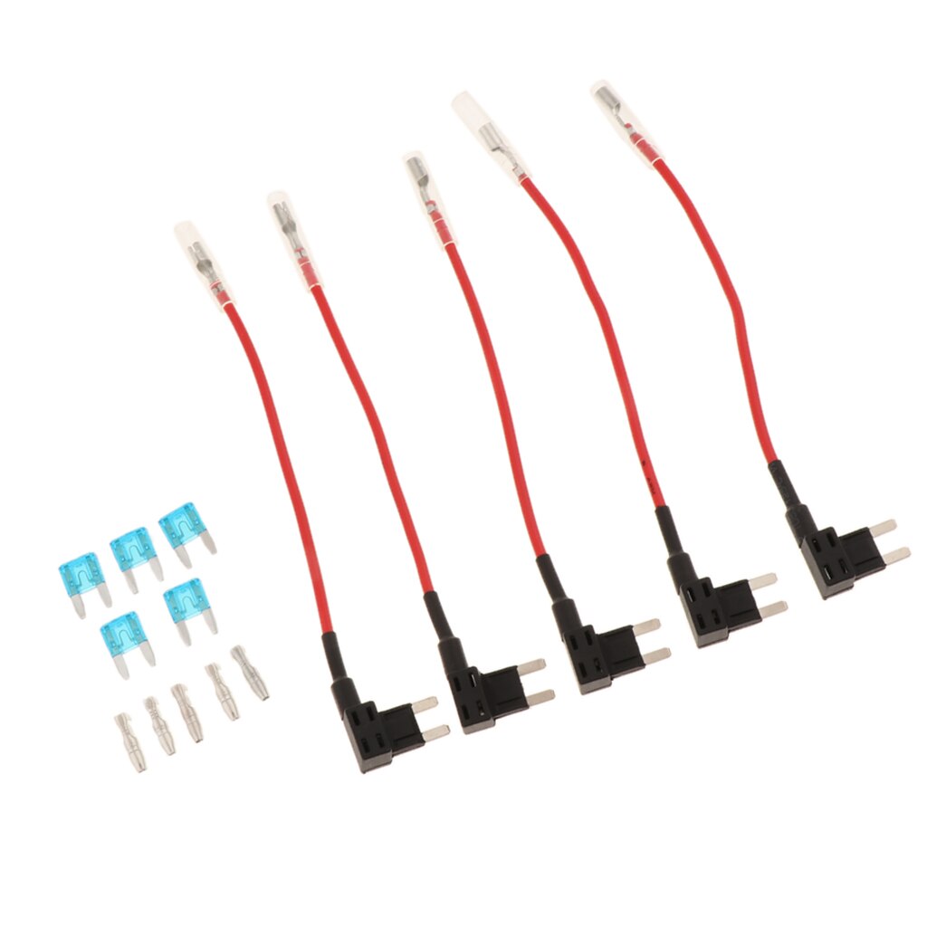 5 Pcs Toevoegen Een Circuit Fuse Tap Piggy Mini Back Fuse Holder Atm Apm 12/24V