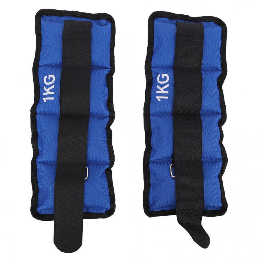1 par håndledd ankel vekter 1kg håndledd vekter sand bag justerbar hånd håndledd ankel vekter sandbag treningsutstyr