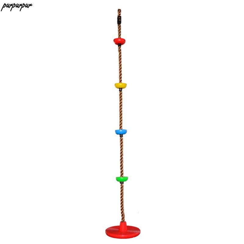 Zware Plastic Schommel-Indoor En Outdoor Klimmen Touw Met Disc Swing: Rood