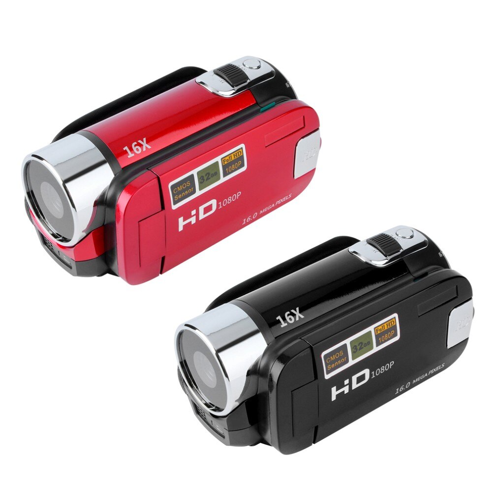 2.7 & #39 ;& #39 ; tft lcd 720p digital video camcorder 16x zoom dv kamera understøtter hdmi video output rød/sort