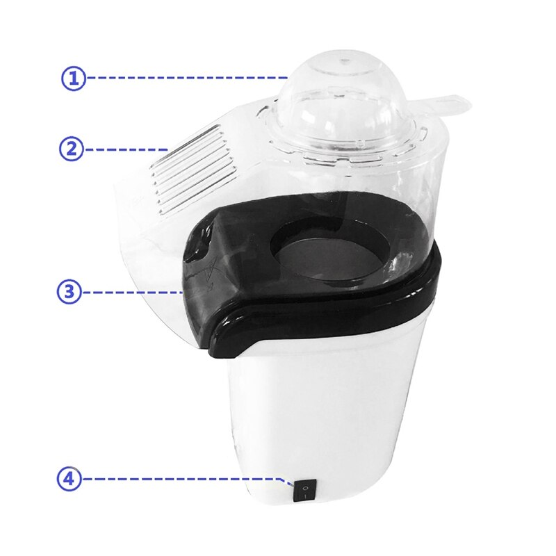 Mais Macchina aria Calda del cereale per + Mais addebbitato Tazza di Misurazione per Misurare chicchi di mais + sciolto Burro-bianco (EU Pl