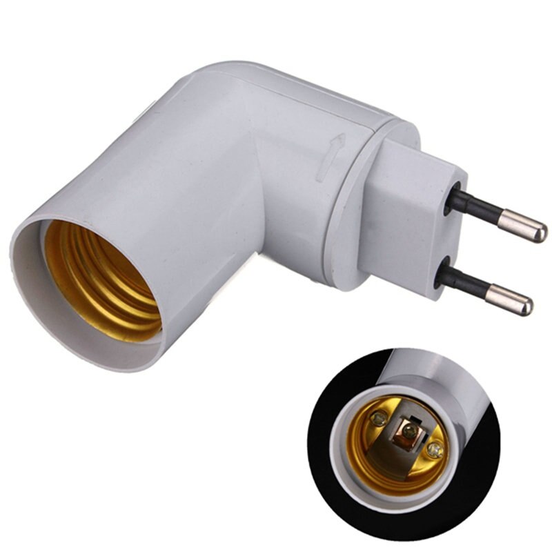 PBT PP Naar E27 Base LED Licht Lamp Houder Lamp Adapter Converter Socket EU plug naar E27