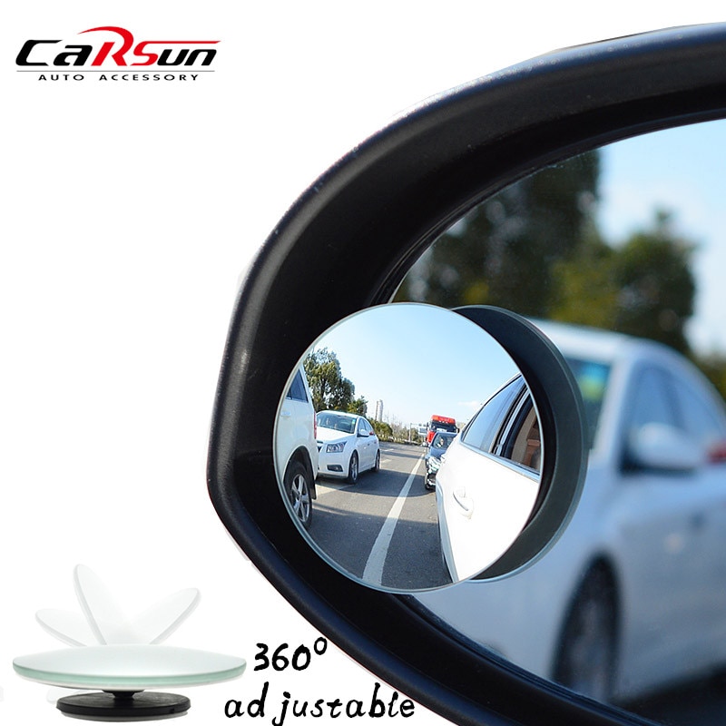 2 stks/partij Auto Dodehoekspiegel 360 graden Verstelbare Veiligheid Bolle Spiegel Voor Alle Universele Voertuigen Auto fit