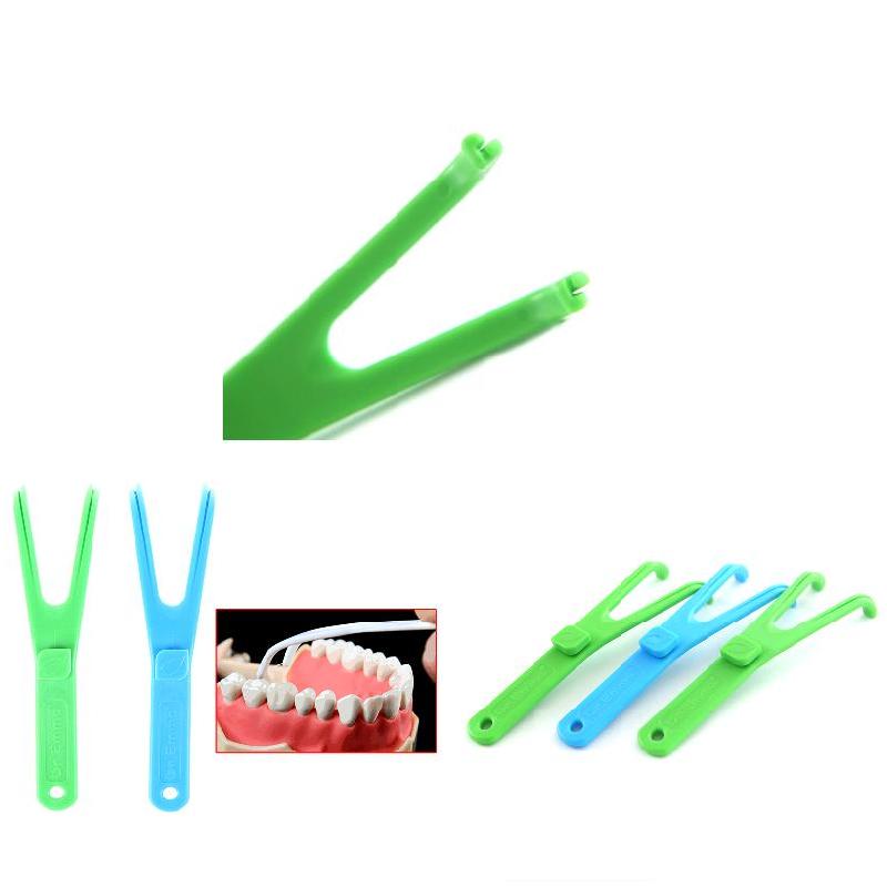 8 Pcs Y-Vorm Floss Houder Floss Interdentale Cleaner Tooth Tool Aid Pick Tanden HJL2019