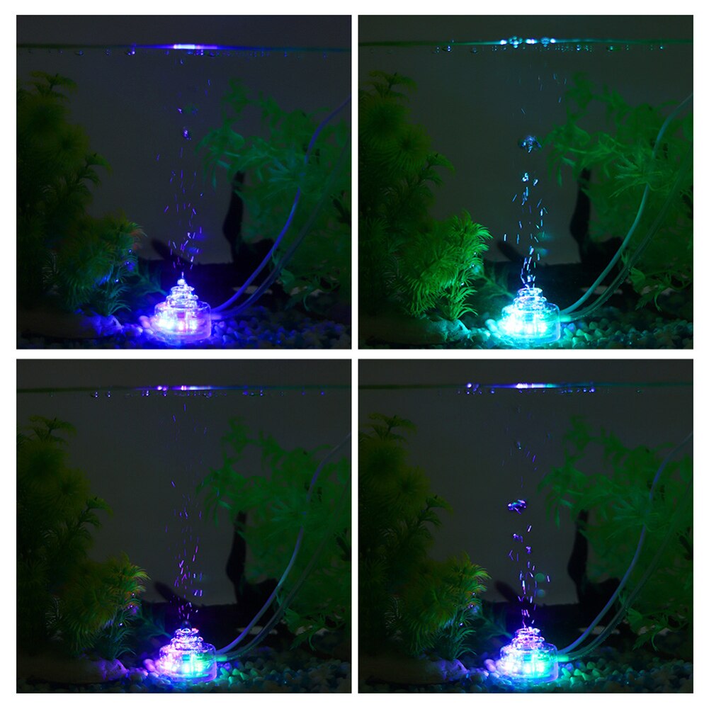 USB Submersible LED Aquarium Lights Colorful Changing Making Oxygen Light Underwater Night Light Air Bubble Lamp for Fish Tank