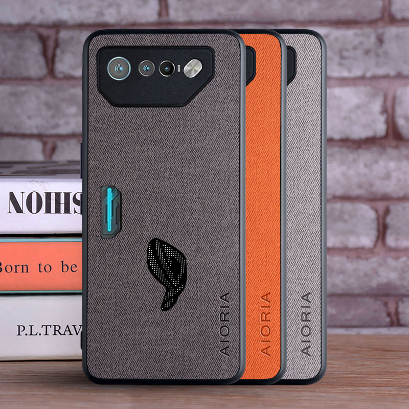 Hoesje Voor Asus Rog Telefoon 7 Coque Luxe Textiel Lederen Zachte Funda Telefoonhoes Voor Asus Rog Telefoon 7 Case Capa