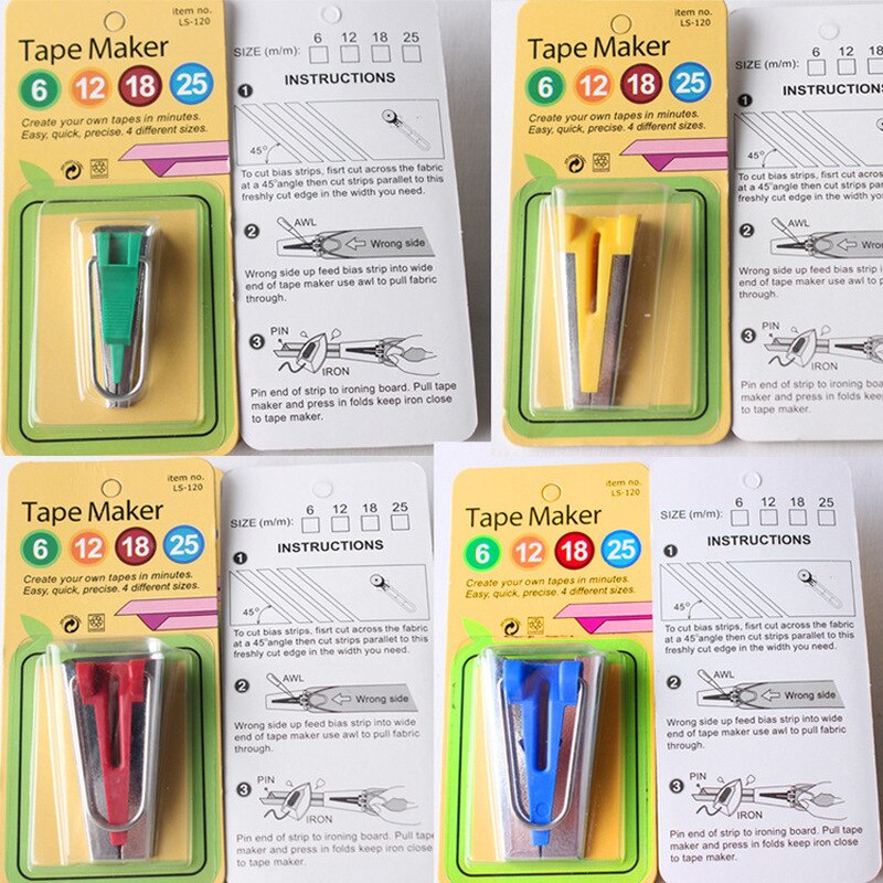 6/12/18/25mm Splicing Cloth Bias Binding Tape Maker Fabric Quilting Sewing Bias Tape Maker Binding Tool Sewing Accessories