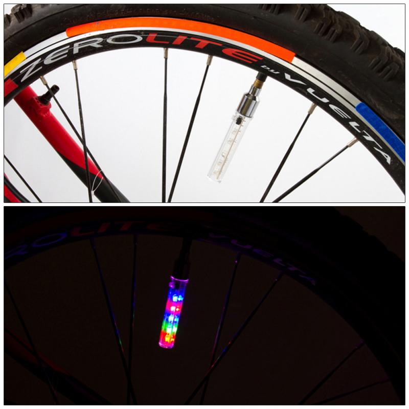 Fiets Licht 5 Led Multicolor Band Ventiel Cap Spaken Led Licht Fiets Accessoires Fiets Lanterna Voor Fietsen