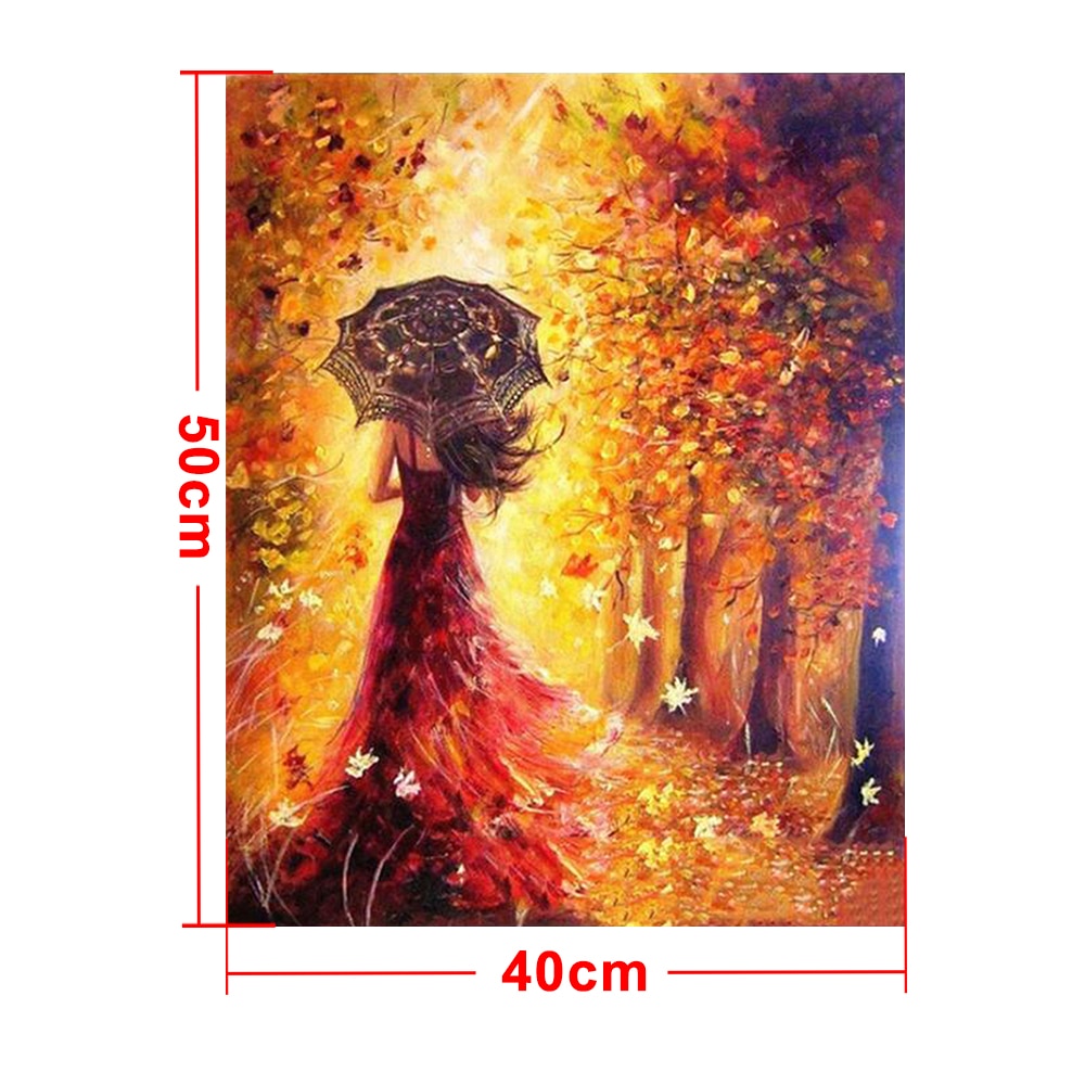 Oil Painting By Numbers Kit Home DIY Paint On Canvas Spring Scenery Frameless