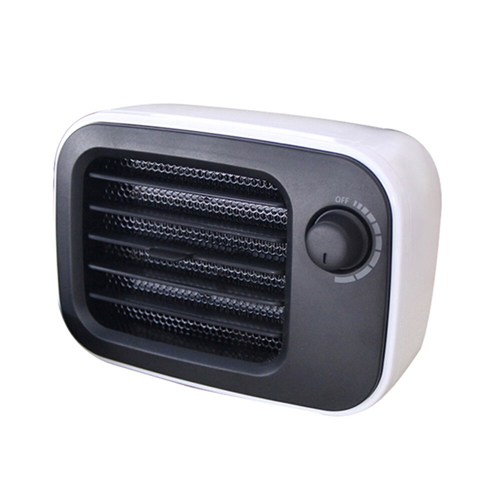 Mini Desktop Ceramic Electric Heater Portable Energy Saving Smart Constant Temperature Heater for Home Office HFing: White / 50 W