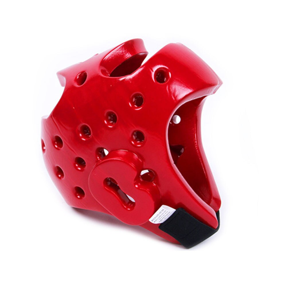 Casco Protector de cabeza para adulto y niño, Taekwondo, Muay Thai, Karate, boxeo, Sanda, máscara, Protector de cabeza: Rojo / S