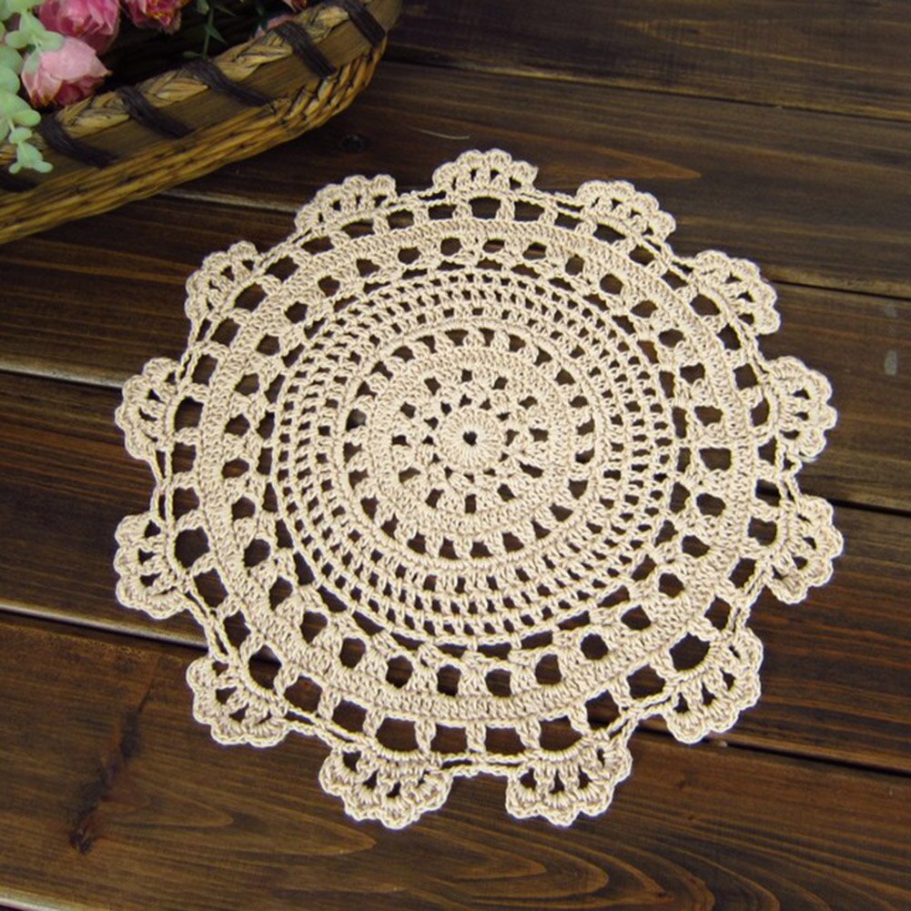 Vintage Crochet Cotton Placemat Cup Mug Coasters Table Tea Coffee Cushion Pad