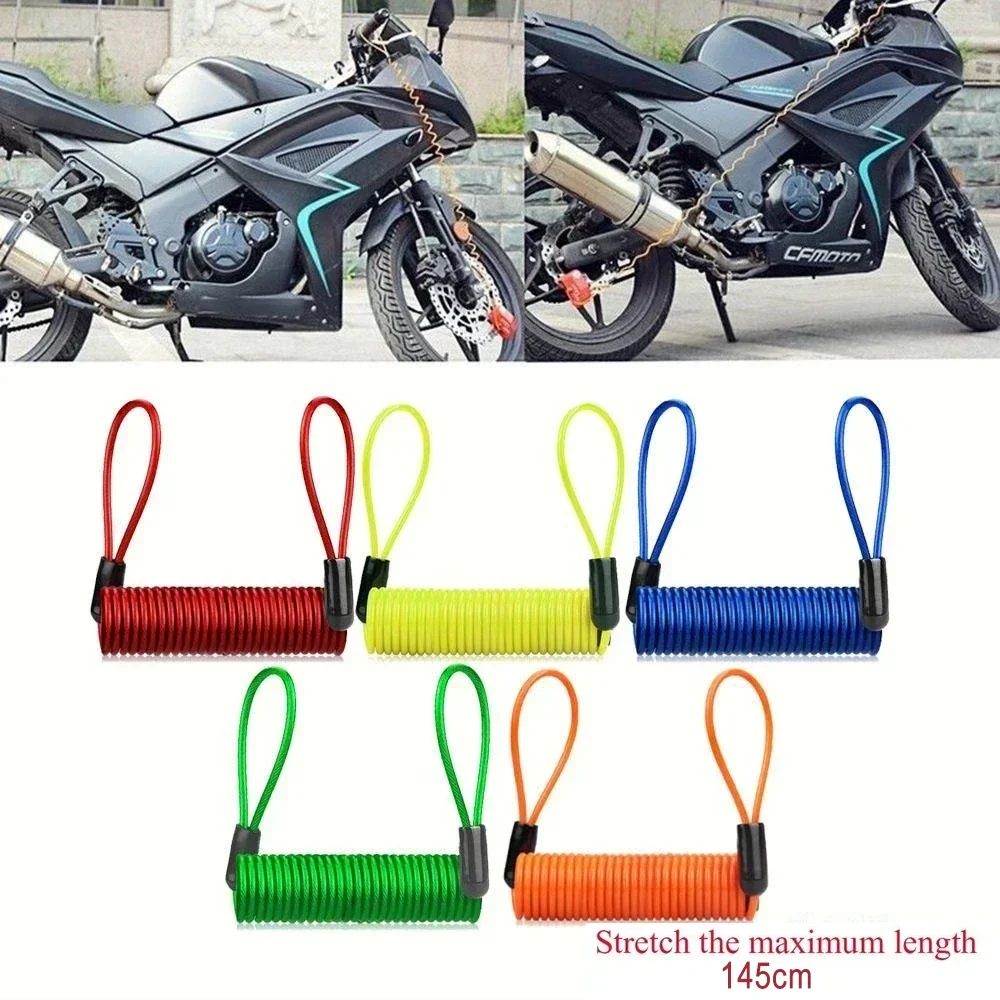 Fiets Lente Kabelslot Anti-Diefstal Touw Alarm Disc Lock Fiets Beveiliging Herinnering Motorfiets Diefstal Bescherming 120-145cm