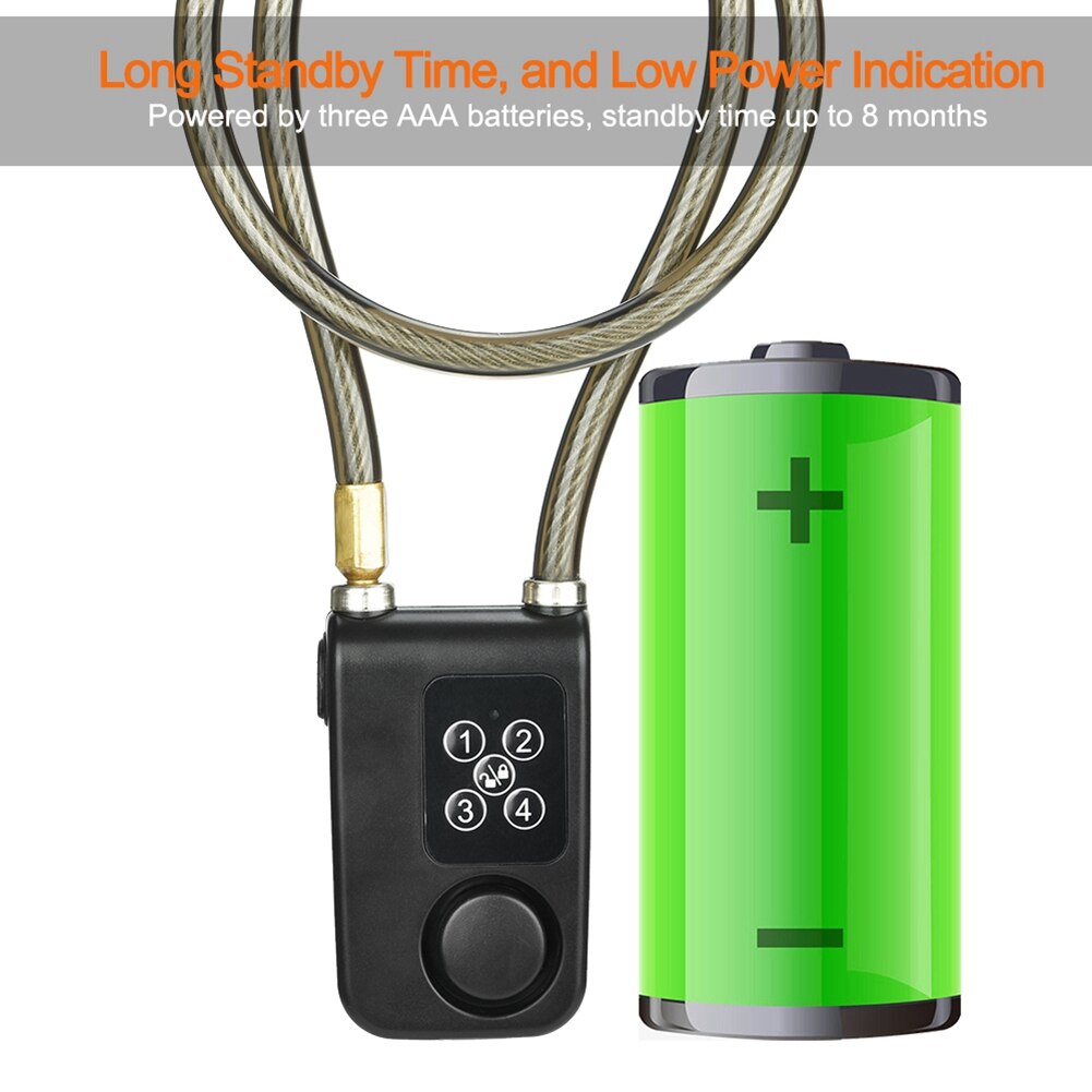 Y787R Bike Lock Anti-Theft Security Wireless Remote Control Alarm Lock Electric Motorcycle Code Chain Lock