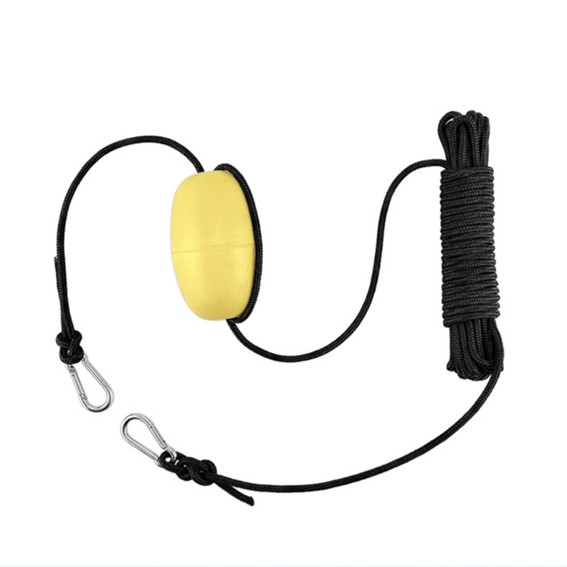 Kajak-Zubehör, Kajak-Boje, Schwimmleine, Marine-Seil, Drift-Anker, Schleppleine, Kajak-Wurfleine mit Haken: Schwarz