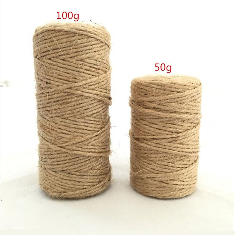 Natuurlijk Jute Touw - 100g / 50g - Duurzaam Garen voor Knutselen, Tuinieren, Verpakken