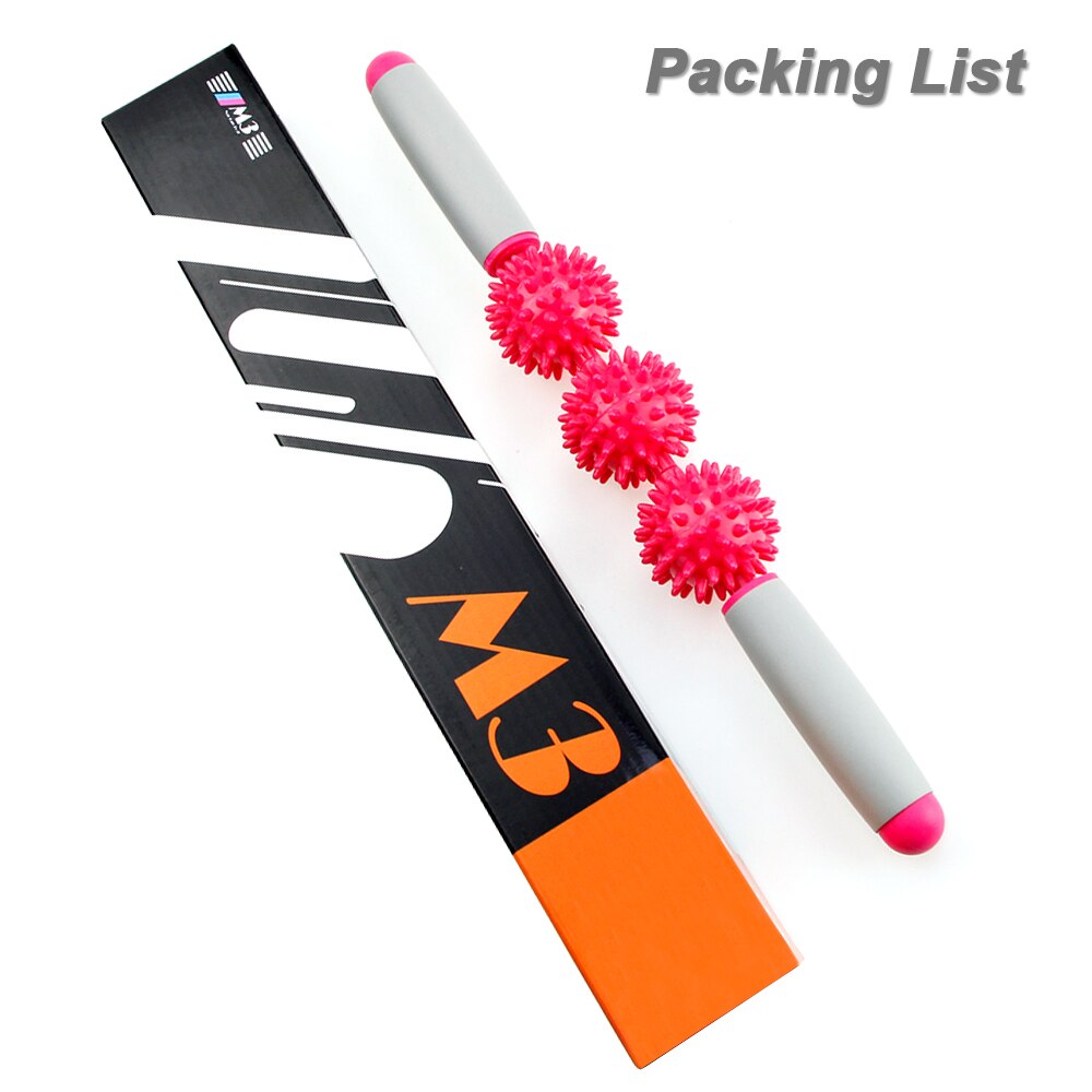Massage Roller Stick Muscle Body Massage Relax Tool Muscle Roller Sticks With Point Spiky Ball Release Pain Leg ,Neck & Back