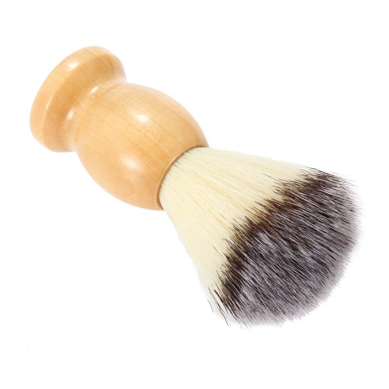 Hair Men's Shaving Beard Brush Salon Men Facial Beard Cleaning Appliance Shave Tool Razor Brush With Wood Handle For Men