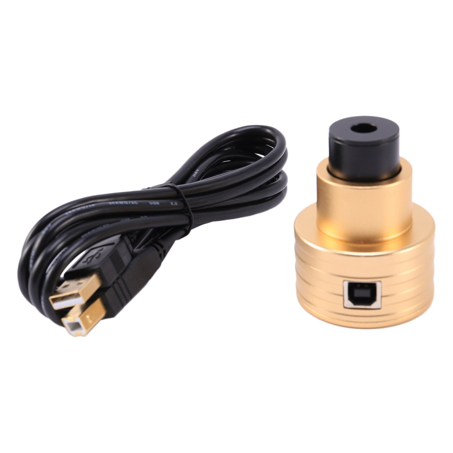 200W Pixel Biological Telescope HD Video Image Digital Microscope: Gold