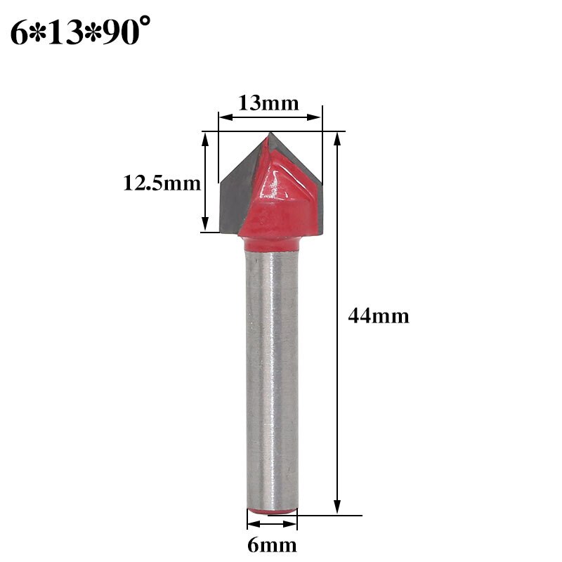 1pc 60/90/120/150 Degree Wood Router Bits with 6mm... – Vicedeal