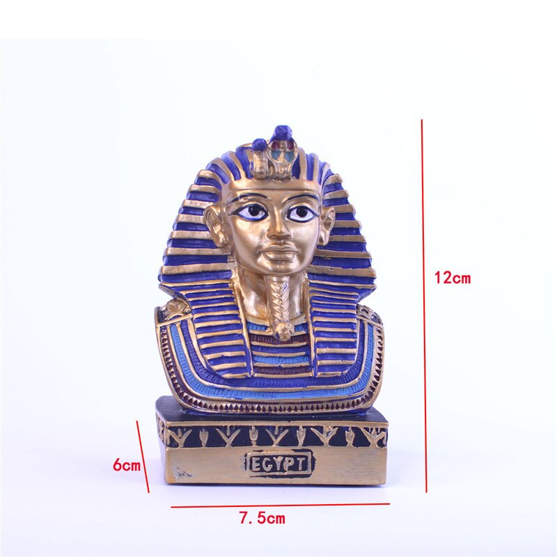 Egyptian Pharaoh Head Portraits Statue Tutankhamun Bust Art Sculpture Egypt Figure Figurines Resin Craft Home Decor Accessories: B