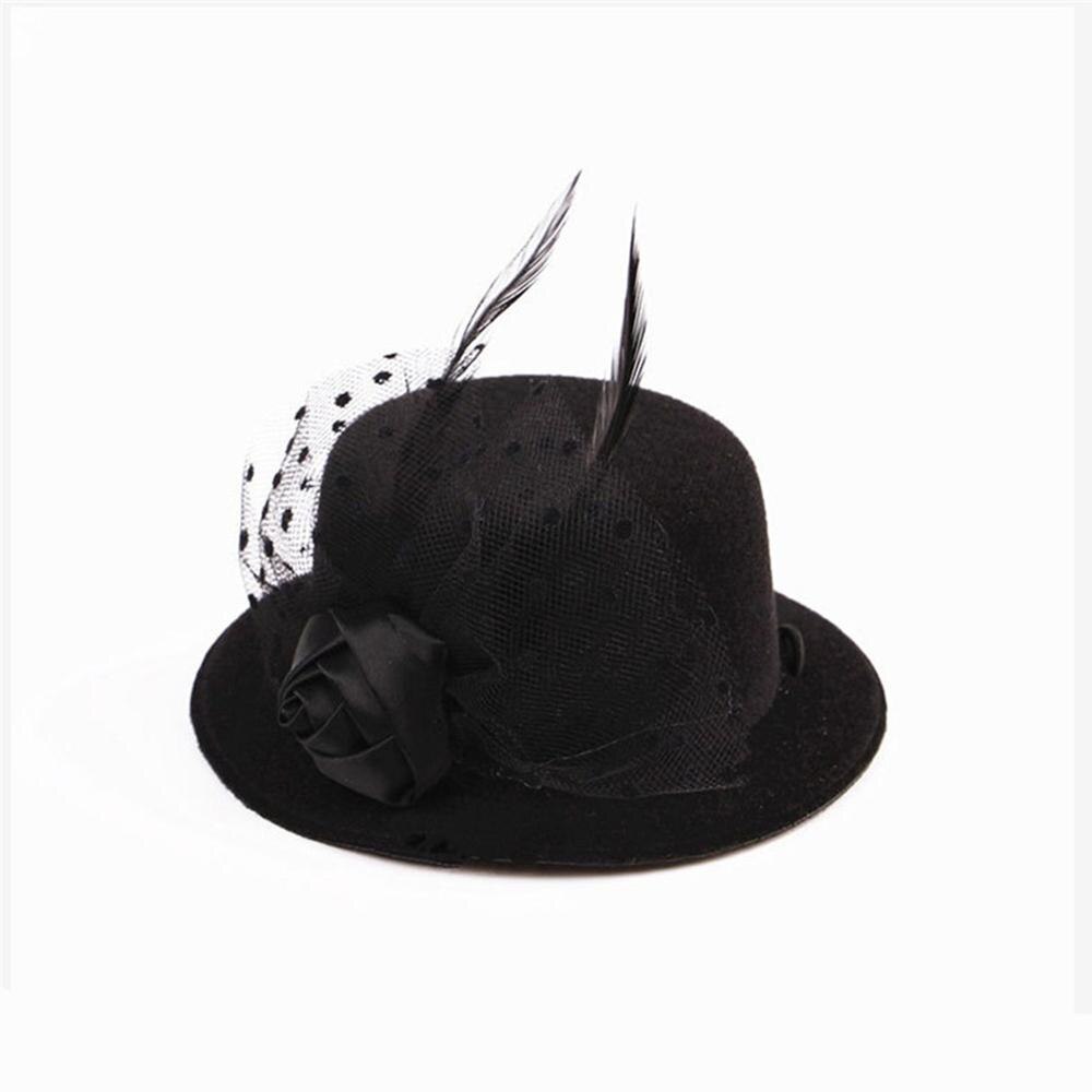 Dog Hat Pet European Top Hats And Ladies Hat Cute Pets Hair Accessories British Style Gauze Flower Gentleman Hats Pet Supplies