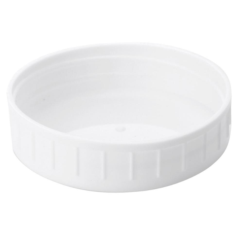 10Pc White Mason Canning Drinking Jars Lid 70mm/86mm Inner Diameter Plastic Covers Unlined Ribbed Lids Storage Caps Replacements