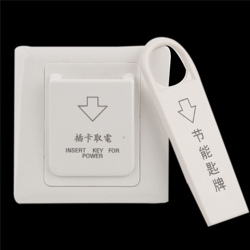 86x86mm Hotel Magnetic Card electric Switch 220V/25A push button Insert Key electrical power control socket