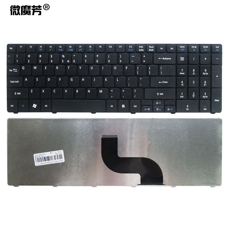 Teclado en inglés para portátil Acer, para Acer Aspire 5250, 7739G, 7739Z, 7739ZG, p5we0, 8940, 5560(15 pulgadas), 5560G, 5552G, 5810G, 5536G, EE. UU.