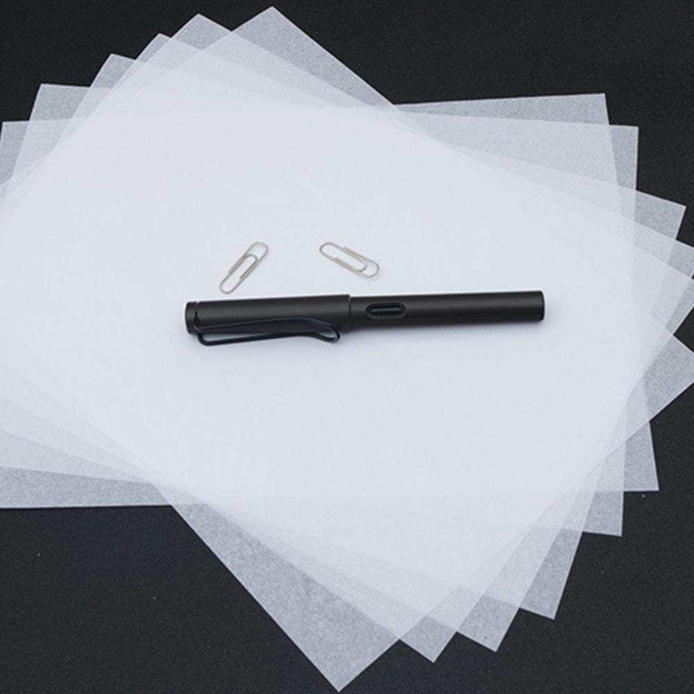 Papel de trazado semitranslúcido para escritura suave, papel de transferencia de caligrafía A4 para escritura de caligrafía, 100 Uds.