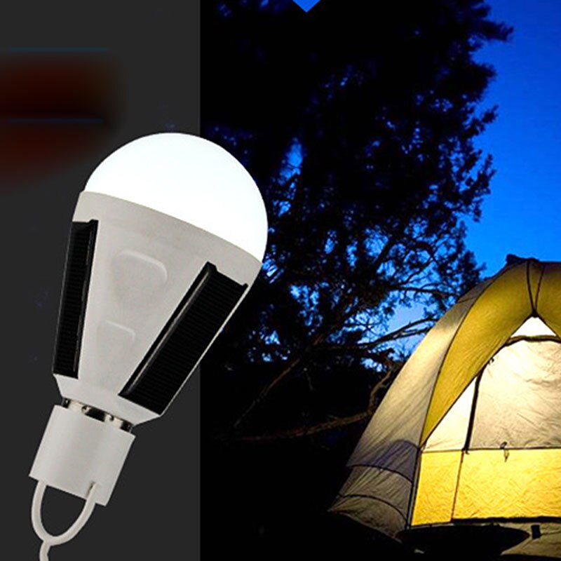 Gitex Oplaadbare Led Lamp E27 LED Solar Lamp 7 W 12 W 85 V-265 V Outdoor Emergency Solar aangedreven Lamp Camping Wandelen Vissen Light