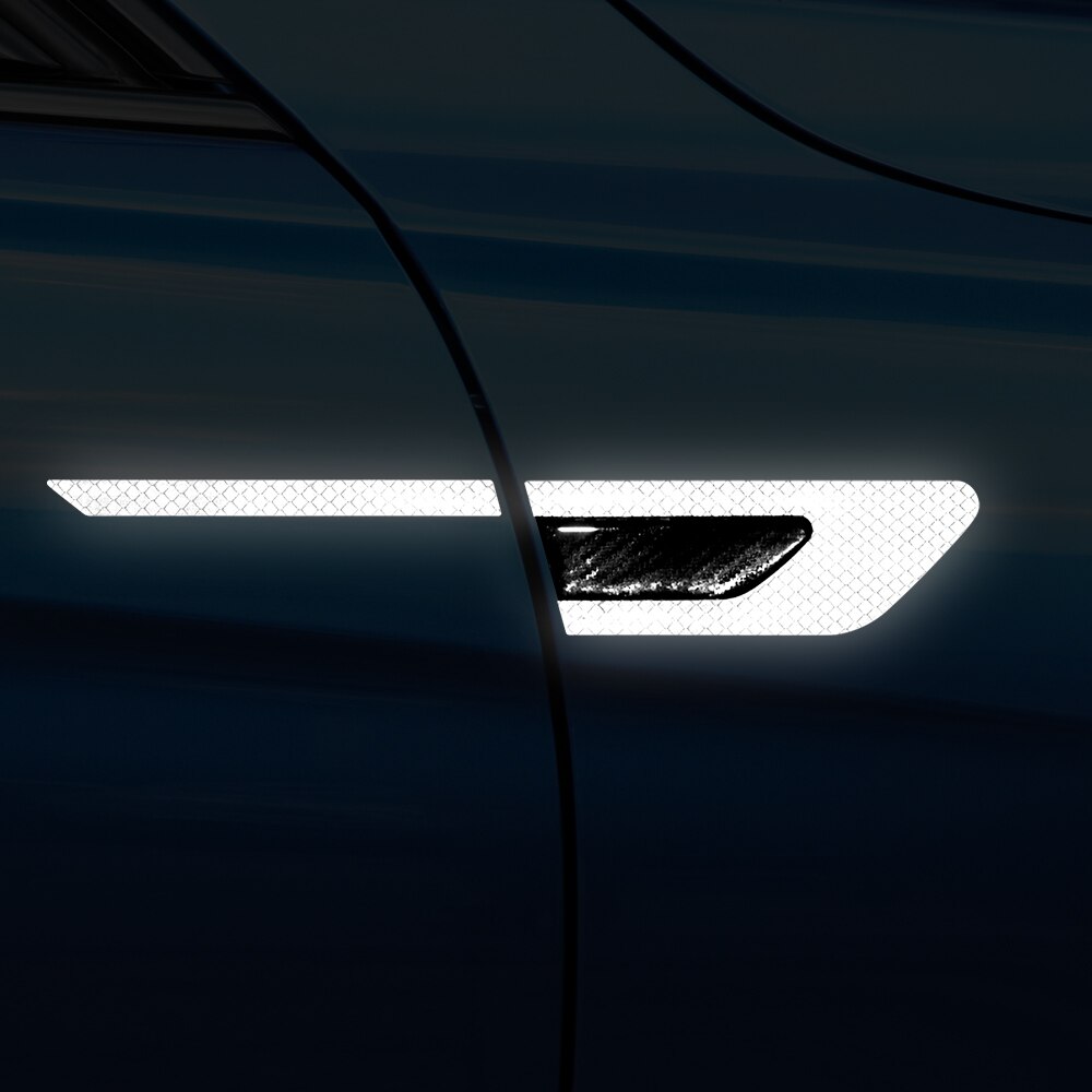 Autosticker met reflecterende strip van koolstofvezel en bladplaat voor hyundai  ix35 ix25 solaris tucson sonata santa fe elantra reina